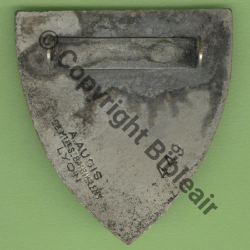 07e.EC 39 DIJON A0548NH  A.AUGIS ST.BARTH LYON 3Lignes en creux Broche Dos lisse  Pattes non rouges No449 Src.Y.GENTY 50Eur 